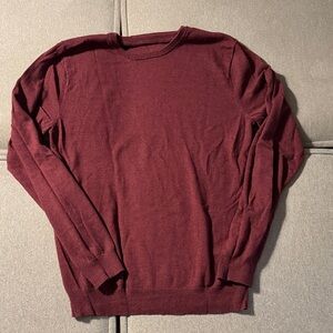 J. Crew Men's Burgundy Crewneck Sweater - Size LT